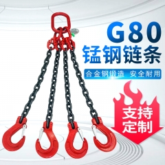 起重链条吊索具组合吊环吊钩挂钩行车吊车模具G80猛钢链条吊索具 1米1吨1根链